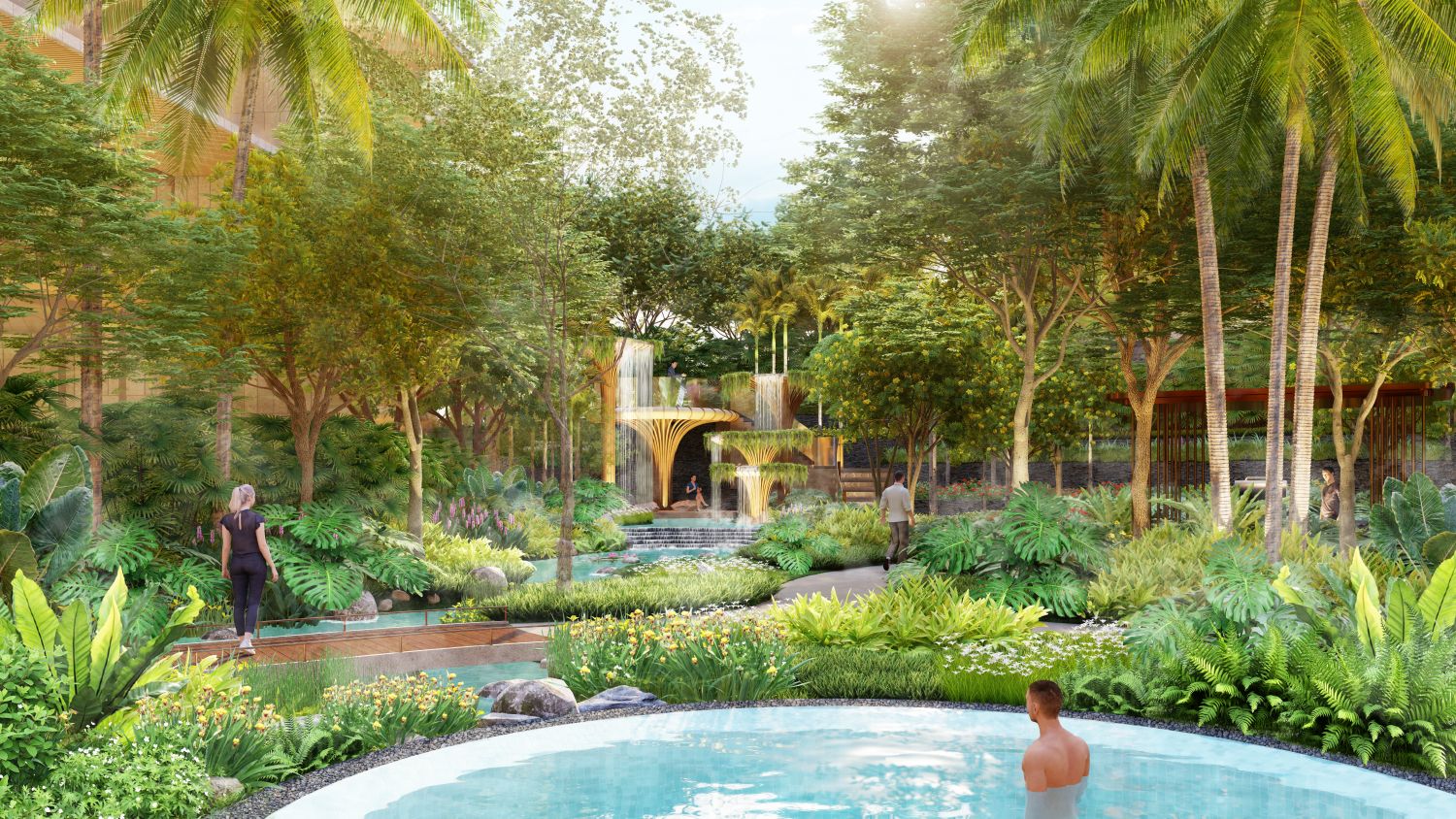 Embassy Serenity towers amid natural greenery