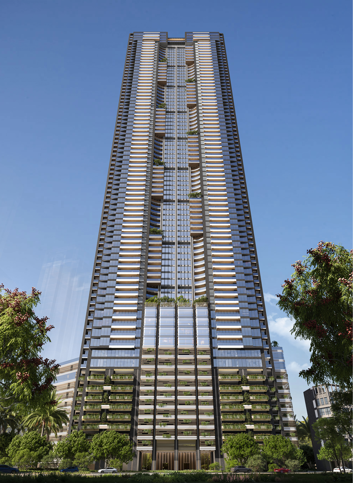 Embassy Citadel 81-storey tower elevation against the Worli skyline