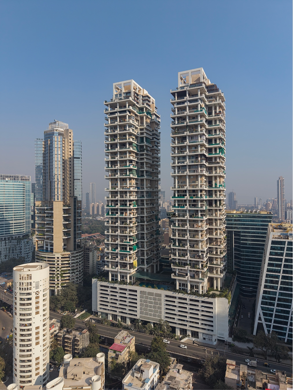 Sky Forest multi-tower community — aerial perspective