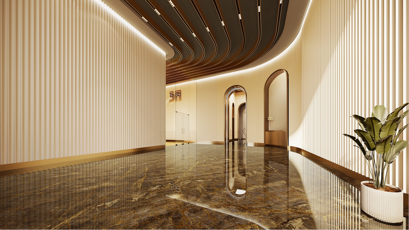 Entrance lobby at Embassy One Thane