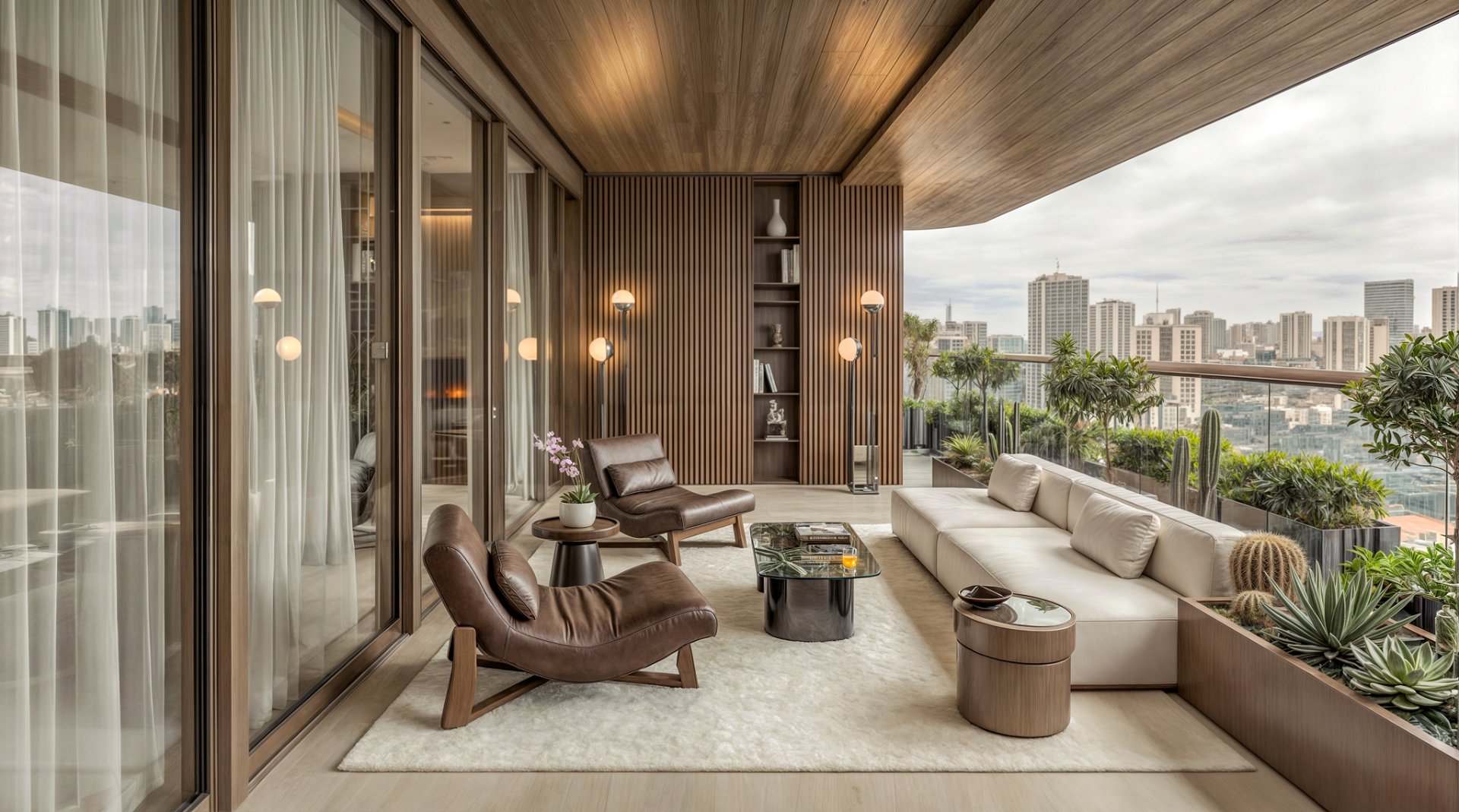 Private balcony deck at Embassy Citadel, Worli