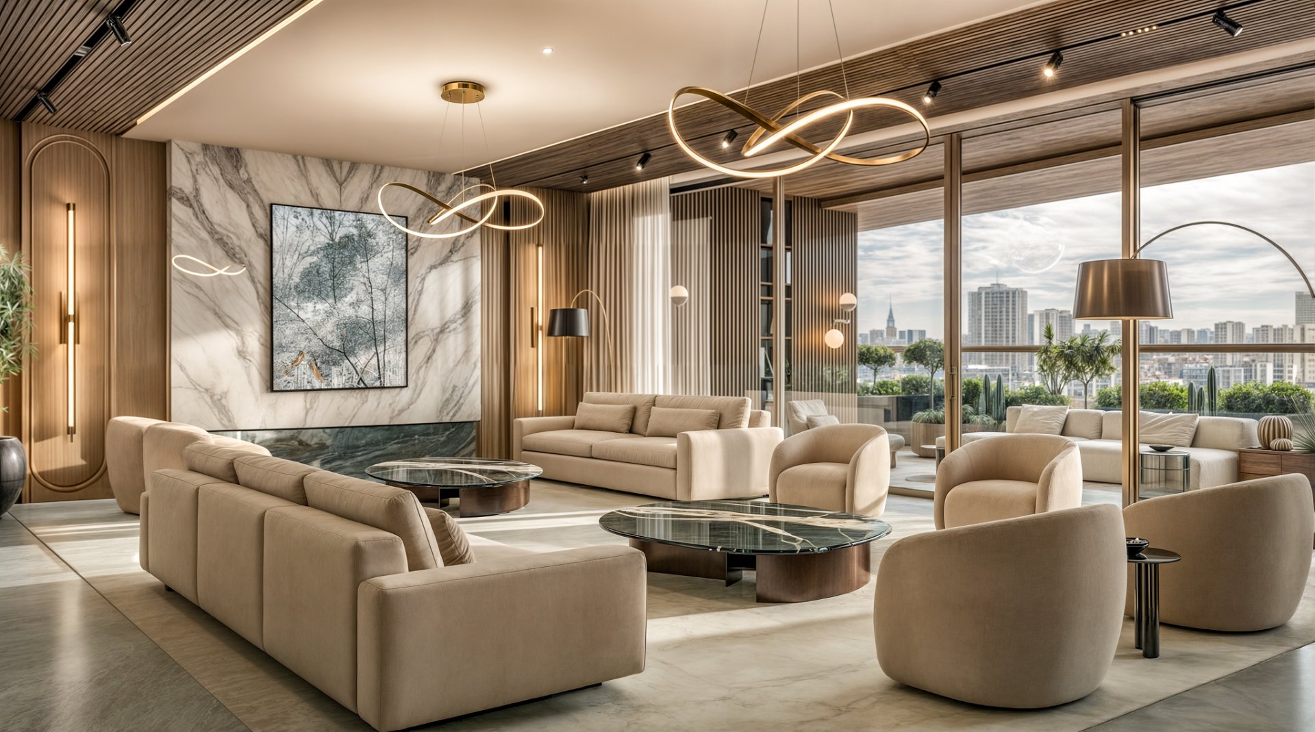 Residence living room with panoramic views, Embassy Citadel