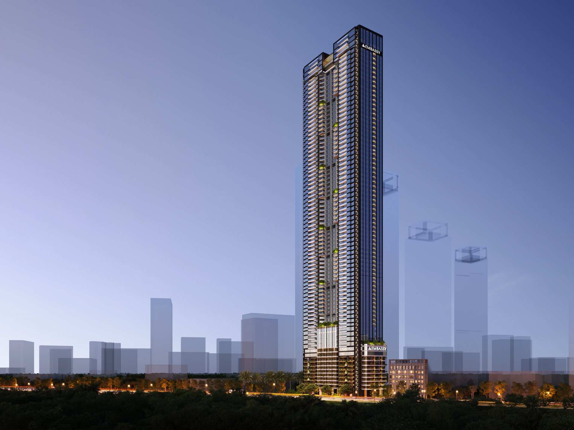 Embassy Citadel tower exterior view, Worli (official render)